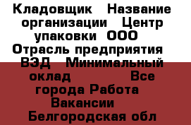 Кладовщик › Название организации ­ Центр упаковки, ООО › Отрасль предприятия ­ ВЭД › Минимальный оклад ­ 19 000 - Все города Работа » Вакансии   . Белгородская обл.